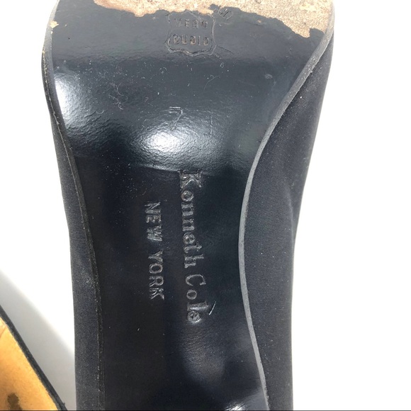 KENNETH COLE black satin heels - Picture 8 of 10